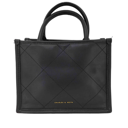 チャールズアンドキース CHARLES&KEITH キルテッド ダブルハンドル トートバッグ 2way レディース