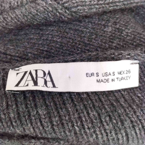ザラ ZARA ウール混 アシンメトリー ボタン カーディガン レディース import:S