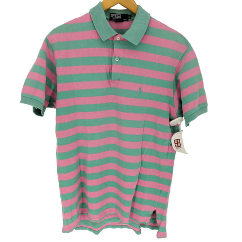 ポロバイラルフローレン Polo by RALPH LAUREN ポニー 刺繍 ボーダー S/S ポロシャツ メンズ import:M