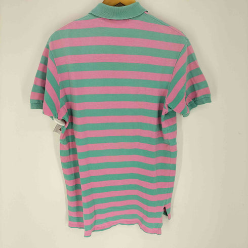 ポロバイラルフローレン Polo by RALPH LAUREN ポニー 刺繍 ボーダー S/S ポロシャツ メンズ import:M