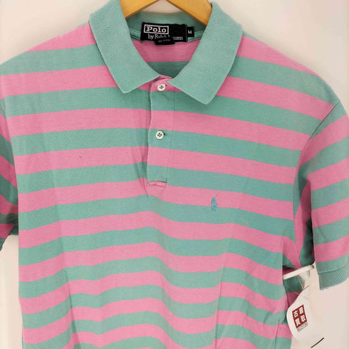ポロバイラルフローレン Polo by RALPH LAUREN ポニー 刺繍 ボーダー S/S ポロシャツ メンズ import:M