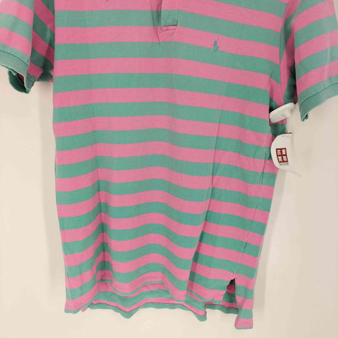 ポロバイラルフローレン Polo by RALPH LAUREN ポニー 刺繍 ボーダー S/S ポロシャツ メンズ import:M