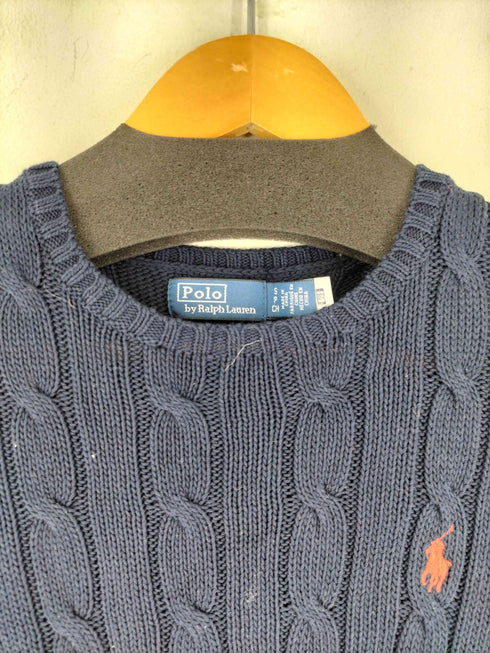 ポロバイラルフローレン Polo by RALPH LAUREN スモールポニー刺繍 ケーブル コットンニット レディース JPN:S