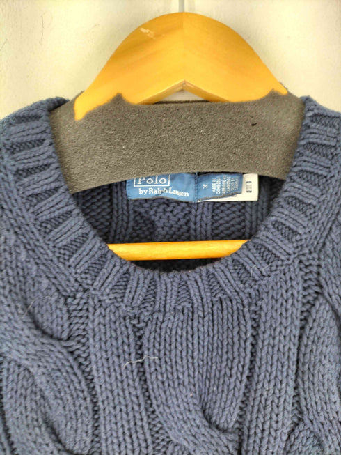 ポロバイラルフローレン Polo by RALPH LAUREN スモールポニー刺繍 ケーブルコットンニット ベスト レディース JPN:M