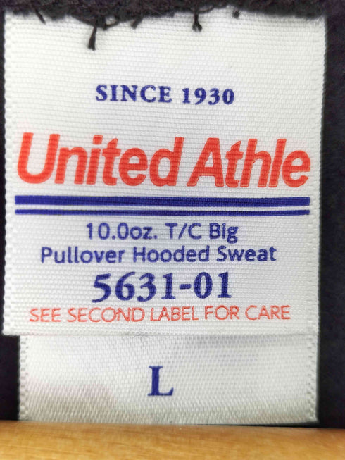ユナイテッドアスレ UNITED ATHLE 企業ロゴ 10.0オンス T/C ビッグシルエット スウェット プルオーバー パーカー メンズ import:L