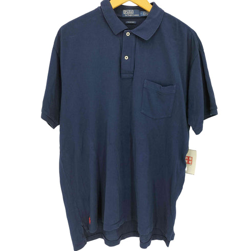 ポロバイラルフローレン Polo by RALPH LAUREN 現行タグ THE BIG SHIRT ポニー刺繍 ポケット ポロシャツ メンズ import:M
