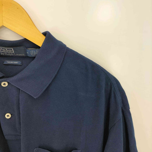 ポロバイラルフローレン Polo by RALPH LAUREN 現行タグ THE BIG SHIRT ポニー刺繍 ポケット ポロシャツ メンズ import:M