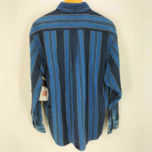 トミーヒルフィガー TOMMY HILFIGER 90s ストライプ ボタンダウンシャツ メンズ import:L