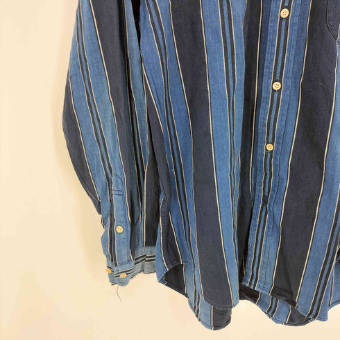 トミーヒルフィガー TOMMY HILFIGER 90s ストライプ ボタンダウンシャツ メンズ import:L