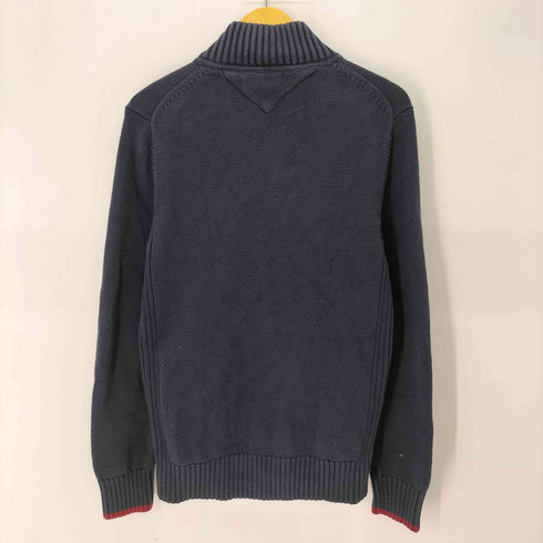 トミーヒルフィガー TOMMY HILFIGER エンブレム刺繍 コットン ドライバーズニット メンズ import:L