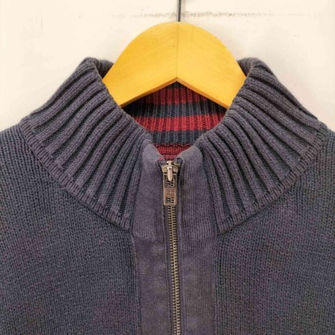 トミーヒルフィガー TOMMY HILFIGER エンブレム刺繍 コットン ドライバーズニット メンズ import:L