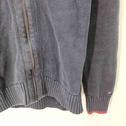 トミーヒルフィガー TOMMY HILFIGER エンブレム刺繍 コットン ドライバーズニット メンズ import:L