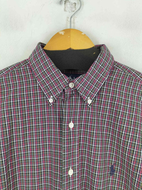 ラルフローレン RALPH LAUREN classic fit スモールポニー刺繍 BD チェック柄 L/S シャツ メンズ import:L