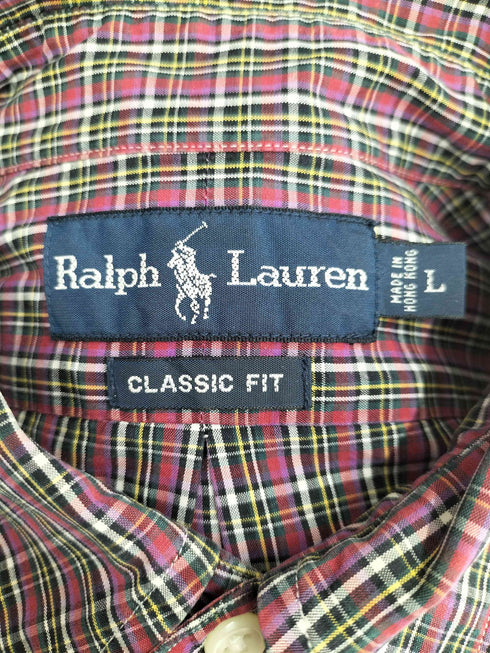 ラルフローレン RALPH LAUREN classic fit スモールポニー刺繍 BD チェック柄 L/S シャツ メンズ import:L