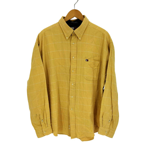 トミーヒルフィガー TOMMY HILFIGER 90s コットン チェック ボタンダウン 長袖シャツ メンズ import:XL
