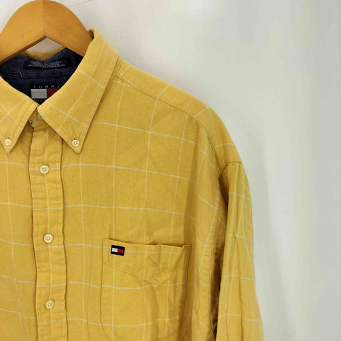 トミーヒルフィガー TOMMY HILFIGER 90s コットン チェック ボタンダウン 長袖シャツ メンズ import:XL