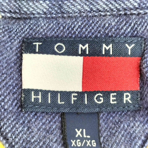 トミーヒルフィガー TOMMY HILFIGER 90s コットン チェック ボタンダウン 長袖シャツ メンズ import:XL
