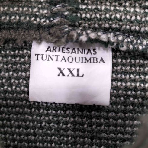 ARTESANIAS エクアドル製 総柄 ウールニット パーカー import メンズ XXL