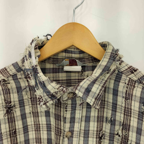 カーハート Carhartt 90s ダメージ加工 L/S チェック柄 ネルシャツ メンズ