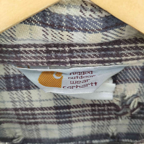 カーハート Carhartt 90s ダメージ加工 L/S チェック柄 ネルシャツ メンズ