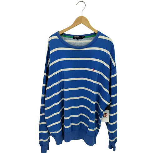 ポロバイラルフローレン Polo by RALPH LAUREN 90s ボーダークルーネック スウェット メンズ import:XL