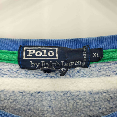 ポロバイラルフローレン Polo by RALPH LAUREN 90s ボーダークルーネック スウェット メンズ import:XL