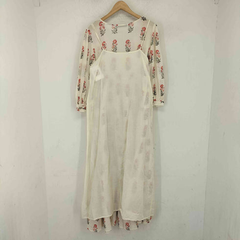 ザラ ZARA 花柄 ティアード コットン ロング ワンピース レディース import:M