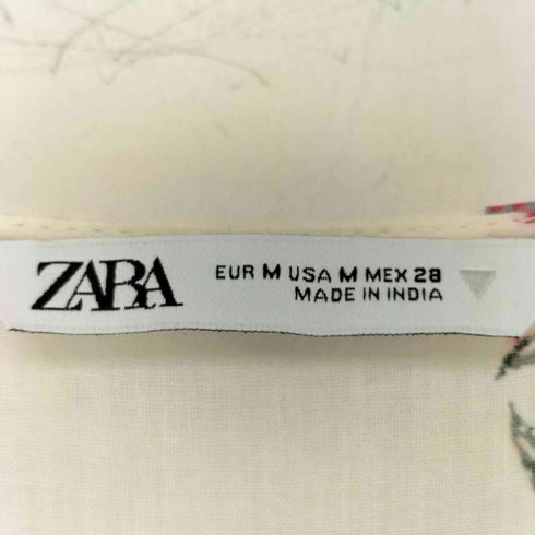 ザラ ZARA 花柄 ティアード コットン ロング ワンピース レディース import:M
