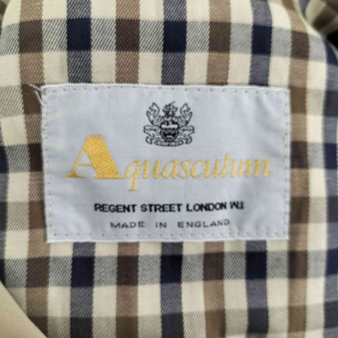 アクアスキュータム AQUASCUTUM MADE IN ENGLAND 裏地チェックゴルフジャケット メンズ