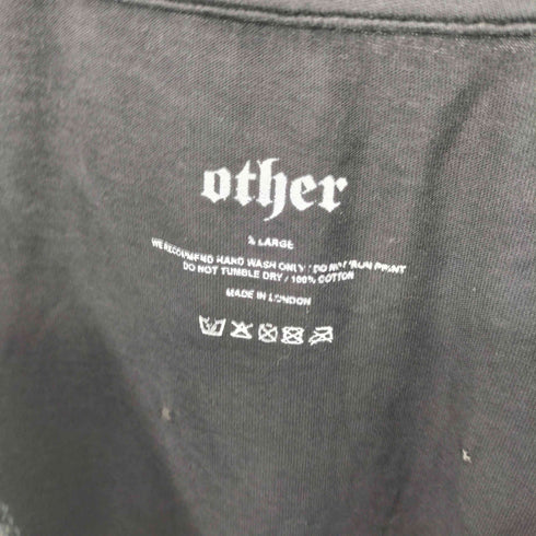 OTHER ダメージ加工 イラストプリント クルーネックTシャツ Y2K メンズ