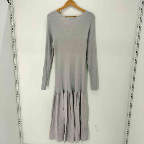 MIELI INVARIANT Mermaid Flare Knit Mix Dress レディース FREE