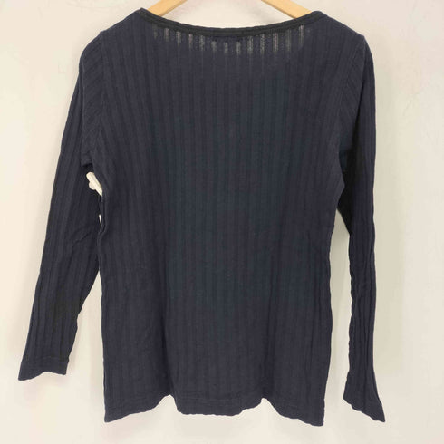 トリココムデギャルソン tricot COMME des GARCONS クルーネック リブ ストライプ 長袖カットソー レディース