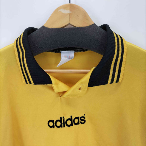 アディダス adidas 90-00s 万国旗タグ ロゴ刺繍L/Sゲームシャツ メンズ XL