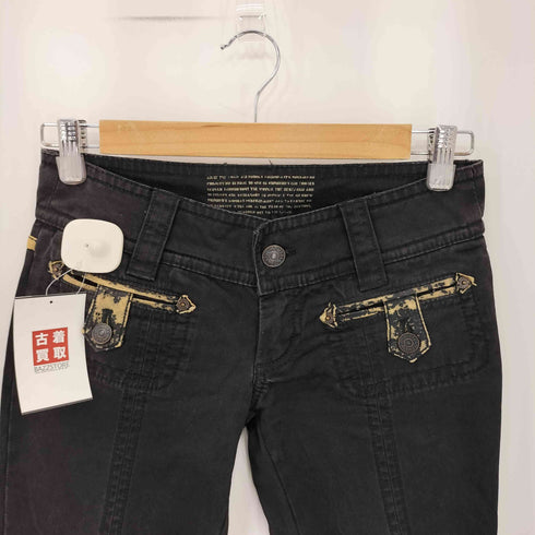 マウジー moussy 00s フロントポケット スリム フレアパンツ Y2K レディース 0