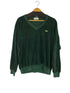 アイゾッドラコステ IZOD LACOSTE 70S ロゴ刺繍 ベロア Vネック スウェット メンズ import:XL