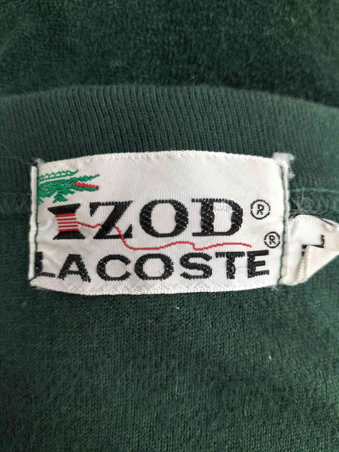 アイゾッドラコステ IZOD LACOSTE 70S ロゴ刺繍 ベロア Vネック スウェット メンズ import:XL