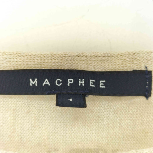 マカフィー MACPHEE プレーンリネン ハーフスリーブプルオーバー レディース JPN:1