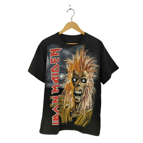 スカル フロントプリントバンドTシャツ メンズ