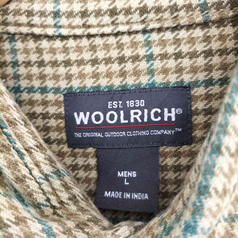 ウールリッチ WOOLRICH 00s コットン100 千鳥格子 チェック L/S ネルシャツ メンズ import:L