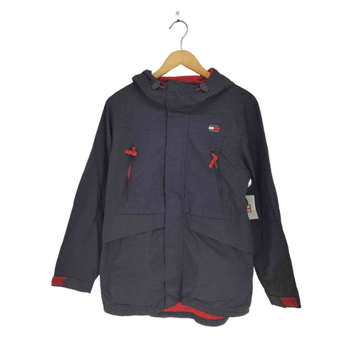 トミーヒルフィガー TOMMY HILFIGER ロゴ刺繍ナイロンジャケット メンズ XL