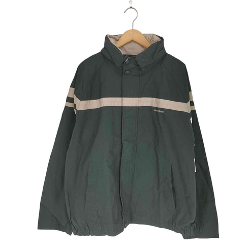 トミーヒルフィガー TOMMY HILFIGER ロゴ刺繍ロールアップ式ナイロンジャケット メンズ XL