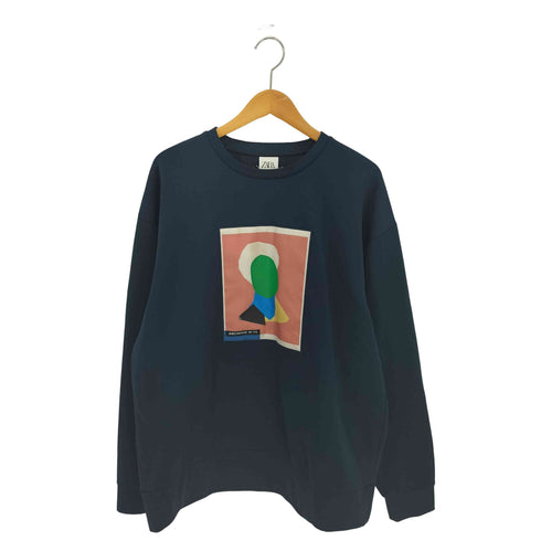 ザラ ZARA ARCHIVIE N75プリントデザイン クルーネックスウェット メンズ import:XL