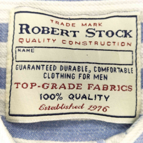 ロバートストック ROBERT STOCK インドコットン バンドカラーシャツ メンズ import:XL