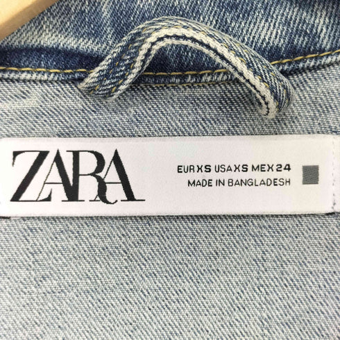 ザラ ZARA USED加工 ストレッチ デニムジャケット メンズ import:XS