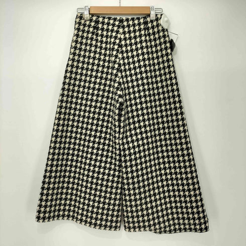 グッチ GUCCI ウール ハウンドトゥース ワイド パンツ レディース EUR:36