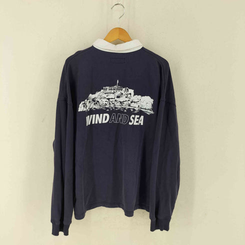 ウィンダンシー WIND AND SEA ロゴ刺繍スウェットポロシャツ メンズ L