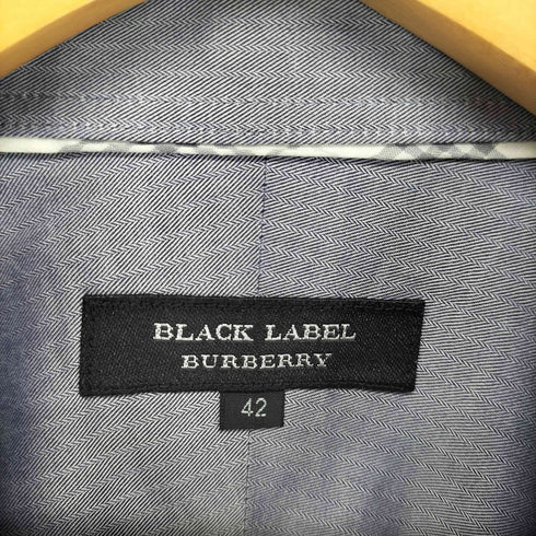 バーバリーブラックレーベル BURBERRY BLACK LABEL 刺繍ポケットボタンシャツ メンズ US:42