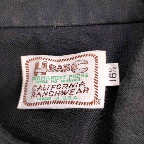 エイチバーシー H BAR C 70-80S USA製 イーグル 鷹 刺繍 ウエスタン シャツ メンズ 16 1/2
