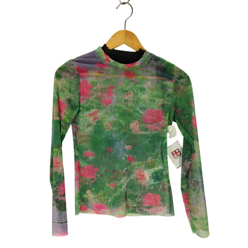 パムパークスアンドミニ P.A.M. PERKS AND MINI FLORAL MESH LONGSLEEVE T-SHIRT レディース JPN:S