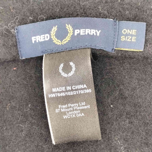 フレッドペリー FRED PERRY ロゴ 刺繍 ウール ベレー帽 レディース ONE SIZE